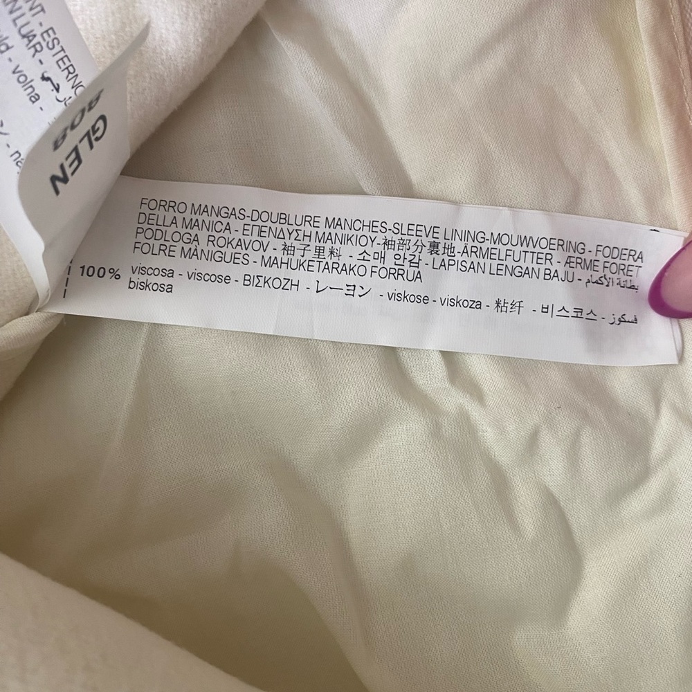 ZARA SRPLS ICE/CT 03 WOOL COAT OYSTER WHITE WOMEN - Picture 15 of 16